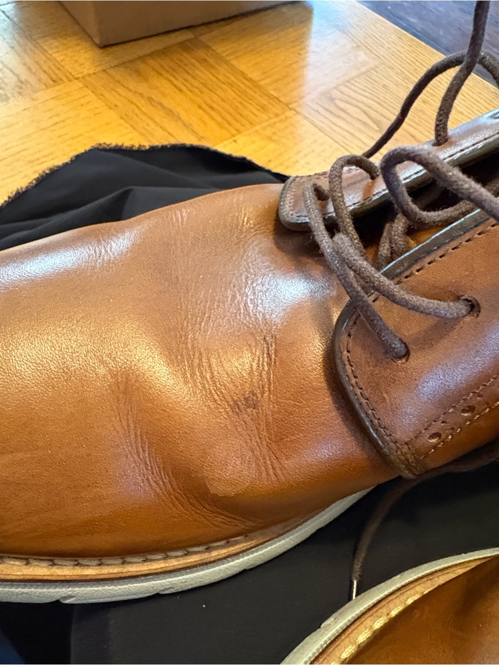 Johnston & Murphy Brown Leather Derby Shoes